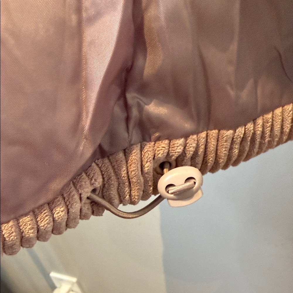 Cozy Corduroy Puffer Jacket Rose Pink Size M - Picture 5 of 7
